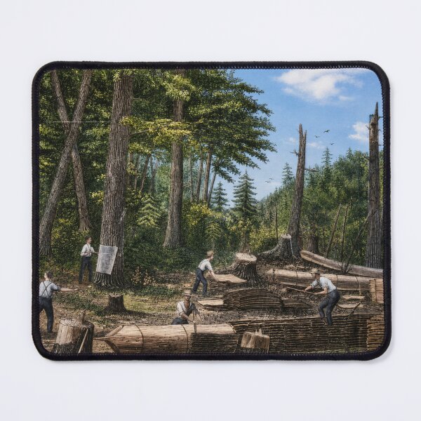 Item preview, Eastern Hemlock being peeled for Tanning, Colorized designed and sold by Urbantheseus.