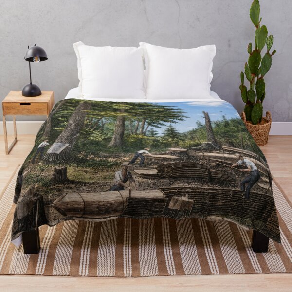Item preview, Eastern Hemlock being peeled for Tanning, Colorized designed and sold by Urbantheseus.
