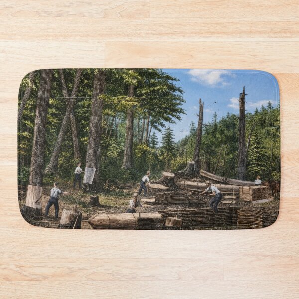 Item preview, Eastern Hemlock being peeled for Tanning, Colorized designed and sold by Urbantheseus.