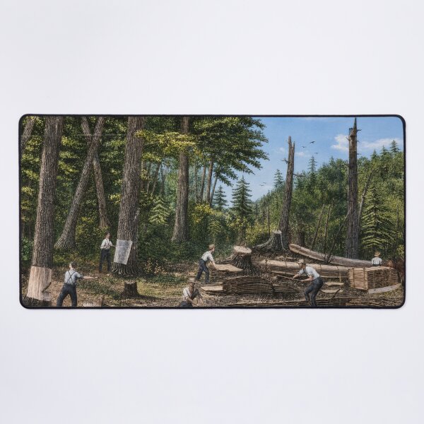Item preview, Eastern Hemlock being peeled for Tanning, Colorized designed and sold by Urbantheseus.