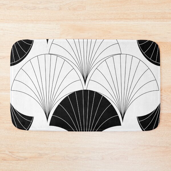 Item preview, Art Deco Black And White Abstract Fan Design designed and sold by DEC02.