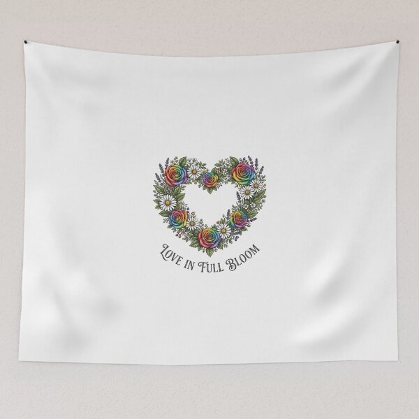 Item preview, Rainbow Roses Heart Love Floral Wreath In Full Bloom designed and sold by longngusuc.
