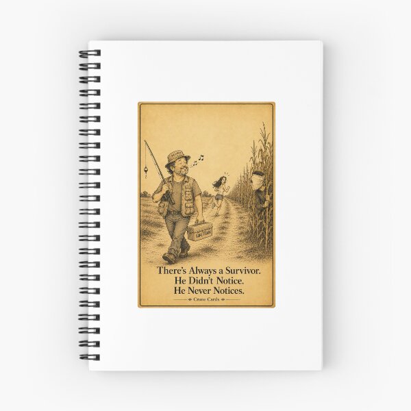 Item preview, Crone Cards — There's Always a Survivor. He Didn't Notice. He Never Notices. designed and sold by Kay Mhor Studio.