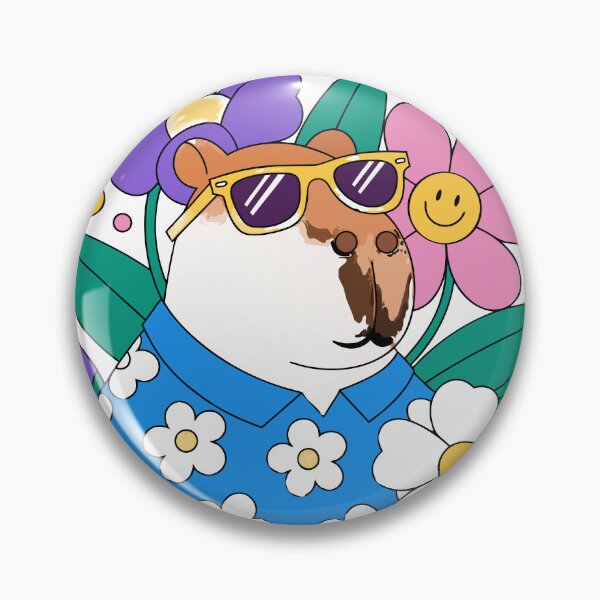 Item preview, Cute Capybara Vacation Sticker designed and sold by inkfusionhub99.