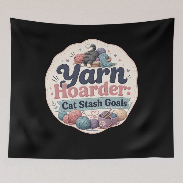 Item preview, Cat Yarn Hoarder Sticker designed and sold by FreshPixelArt.