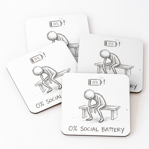Item preview, 0% Social Battery designed and sold by OhWell Dept..