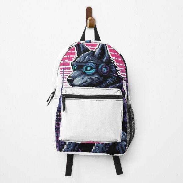 Item preview, Cyber Wolf Retro Pixel Gamer Art designed and sold by novaduman.