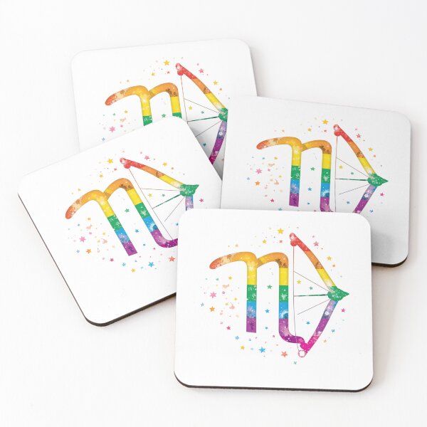 Item preview, Sagittarius Rainbow Pride Zodiac Sign designed and sold by EchoPrint Co..