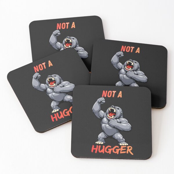 Item preview, Funny Angry Gorilla Not A Hugger Sarcastic Introvert designed and sold by ROARSOME DESiGNS.