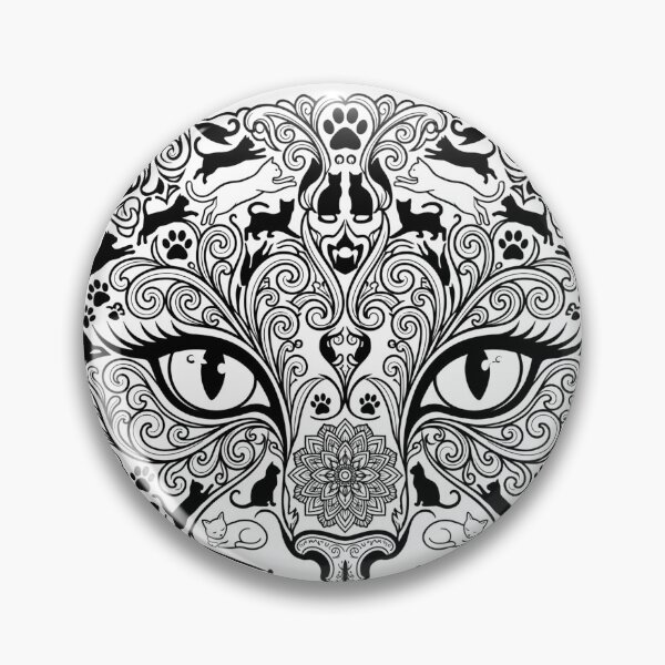 Item preview, Intricate Mandala Cat Silhouette Line Art designed and sold by TeNovaStudio.