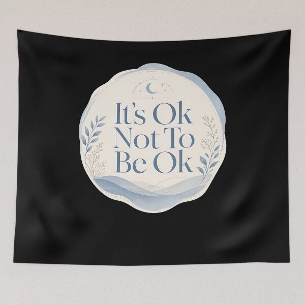 Item preview, Mental Health OK Typography designed and sold by FreshPixelArt.