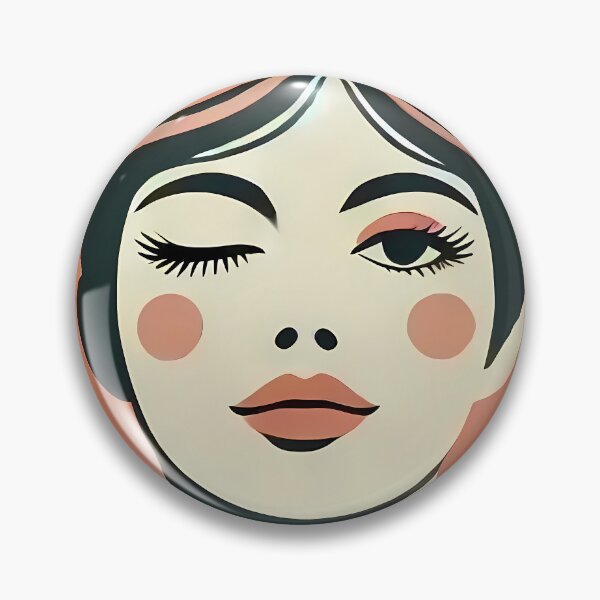 Item preview, Mid Century Modern Art Pink Wink designed and sold by Lee Hiller Designs.