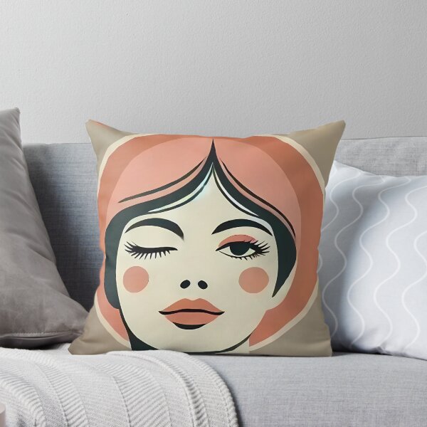 Item preview, Mid Century Modern Art Pink Wink designed and sold by Lee Hiller Designs.