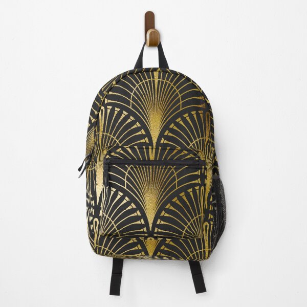 Item preview, Vintage Art Deco Golden And Black Fan Pattern  designed and sold by DEC02.