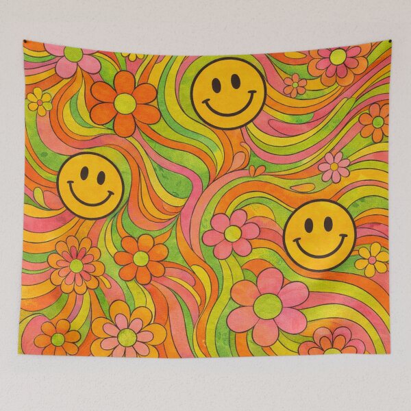 Item preview, Groovy Smiley Flower Bath Mat Set designed and sold by OnePercent992.