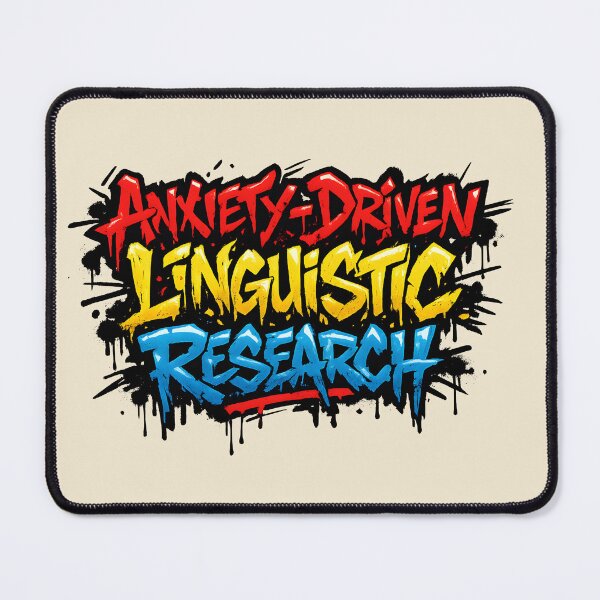 Item preview, Anxiety-Driven Linguistic Research – Nervous Graffiti Linguist Design designed and sold by Nerd Romance Café.