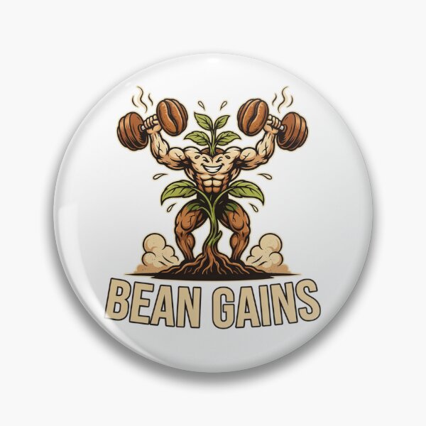 Item preview, Bean Gains Funny Coffee Plant Gym Design – Strong Coffee Bean Workout Illustration designed and sold by ArcticFoxStudio.