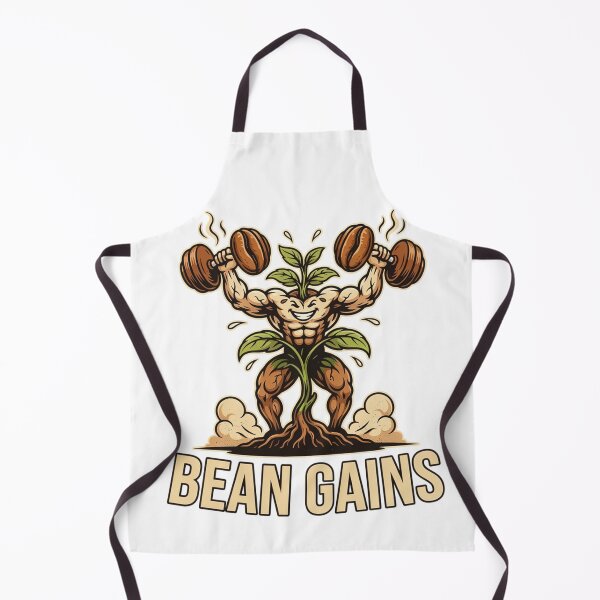 Item preview, Bean Gains Funny Coffee Plant Gym Design – Strong Coffee Bean Workout Illustration designed and sold by ArcticFoxStudio.