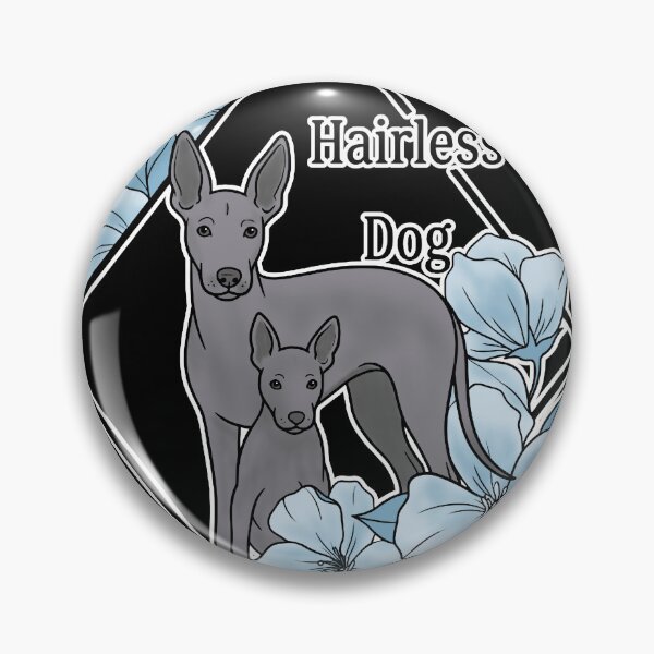 Item preview, Xoloitzcuintli Dog Art Print with Blue Flowers designed and sold by Blupunk.