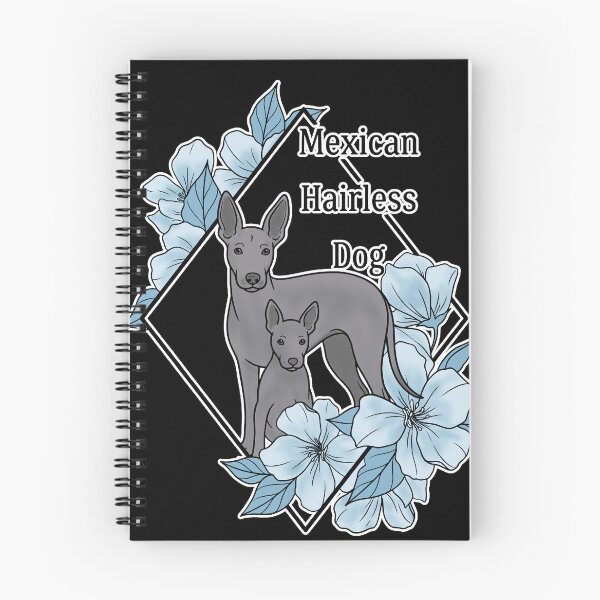 Item preview, Xoloitzcuintli Dog Art Print with Blue Flowers designed and sold by Blupunk.