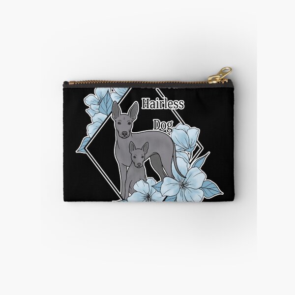 Item preview, Xoloitzcuintli Dog Art Print with Blue Flowers designed and sold by Blupunk.