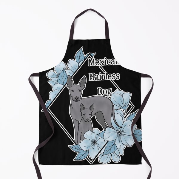 Item preview, Xoloitzcuintli Dog Art Print with Blue Flowers designed and sold by Blupunk.