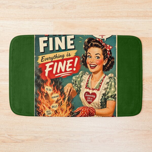 Item preview, I’m Fine Retro Funny Meme designed and sold by Echo Aesthetics.