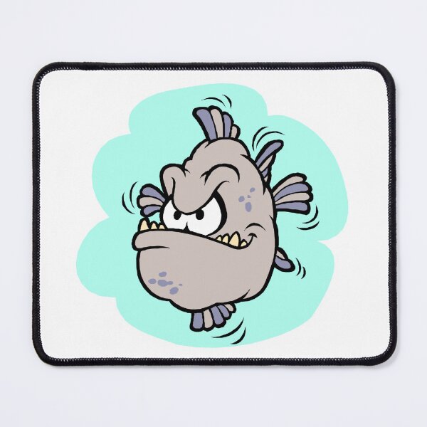 Item preview, Cartoon Angry Fish designed and sold by simplyrebeccann.