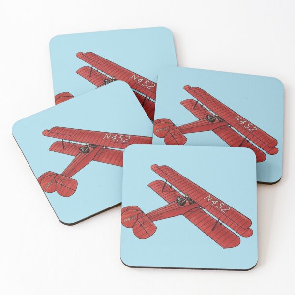 Item preview, Waco 9 red antique biplane  designed and sold by PilotandPlane.