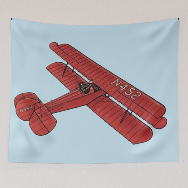 Item preview, Waco 9 red antique biplane  designed and sold by PilotandPlane.