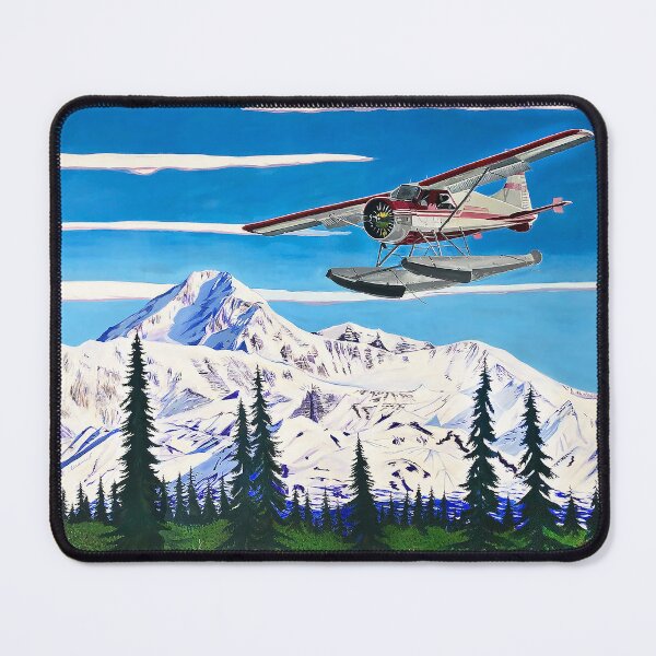 Item preview, Float Plane Landing in Willow, Alaska in Front of Denali, by Alaskan Artist Scott Clendaniel designed and sold by Scott Clendaniel.