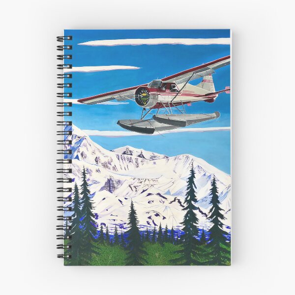 Artikelvorschau, Wasserflugzeug-Landung in Willow, Alaska vor Denali, vom alaskischen Künstler Scott Clendaniel entworfen und verkauft von Scott Clendaniel.