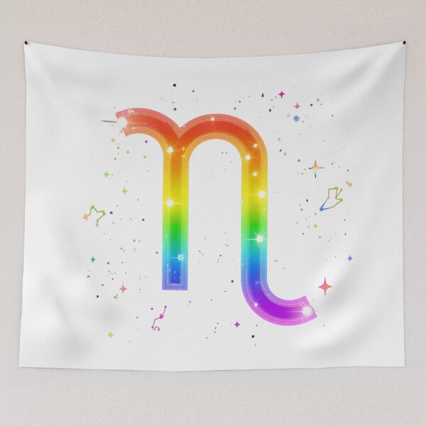 Item preview, Aquarius Rainbow Pride Zodiac Sign designed and sold by EchoPrint Co..