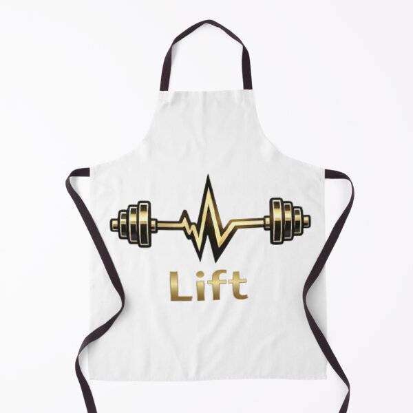 Item preview, Golden Barbell Heartbeat Lift – Metallic Gym and Bodybuilding Graphic designed and sold by Northern Glow Art.