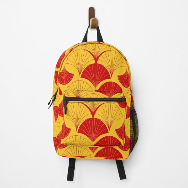 Item preview, Asian Art Deco Red And Yellow Fan Pattern designed and sold by DEC02.