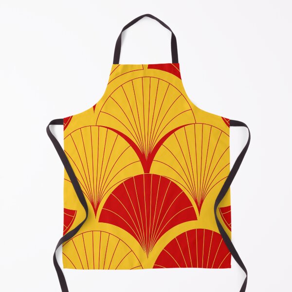 Item preview, Asian Art Deco Red And Yellow Fan Pattern designed and sold by DEC02.
