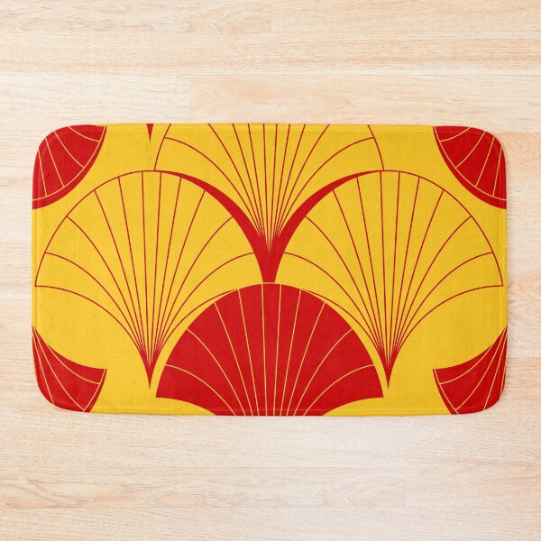 Item preview, Asian Art Deco Red And Yellow Fan Pattern designed and sold by DEC02.