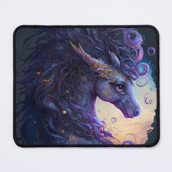 Item preview, Galaxy Unicorn Rolled Poster | Colorful Neon Fantasy Pony Wall Art designed and sold by codeslinger.