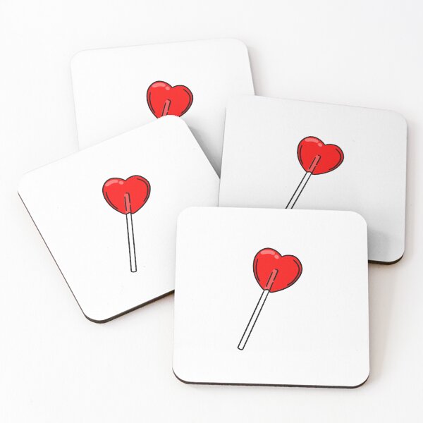 Item preview, Cute red heart sucker print designed and sold by CaroPrintsCo..