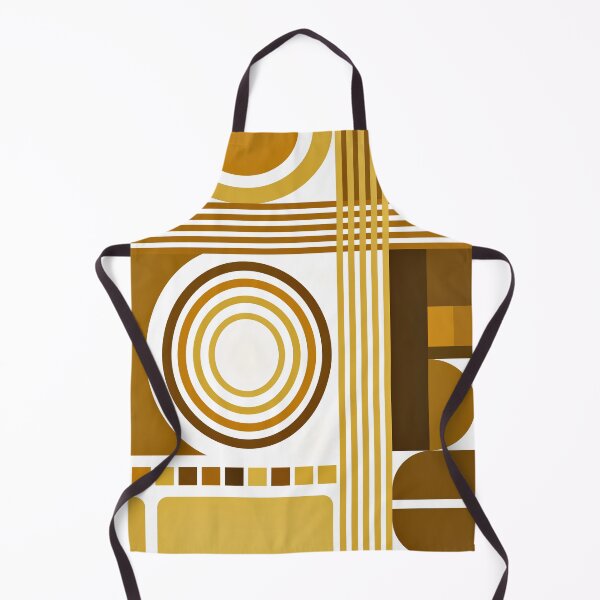 Item preview, Mid-Century Modern Bauhaus Mustard Hues And Brown Pattern designed and sold by DEC02.