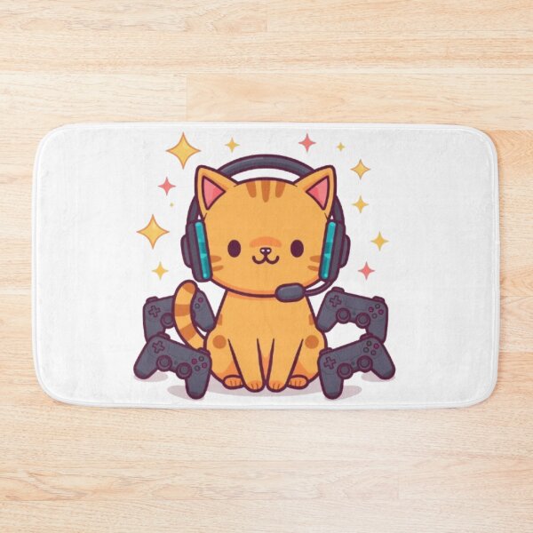 Item preview, Cat Powered Gamer Sticker designed and sold by Stylestickers55.