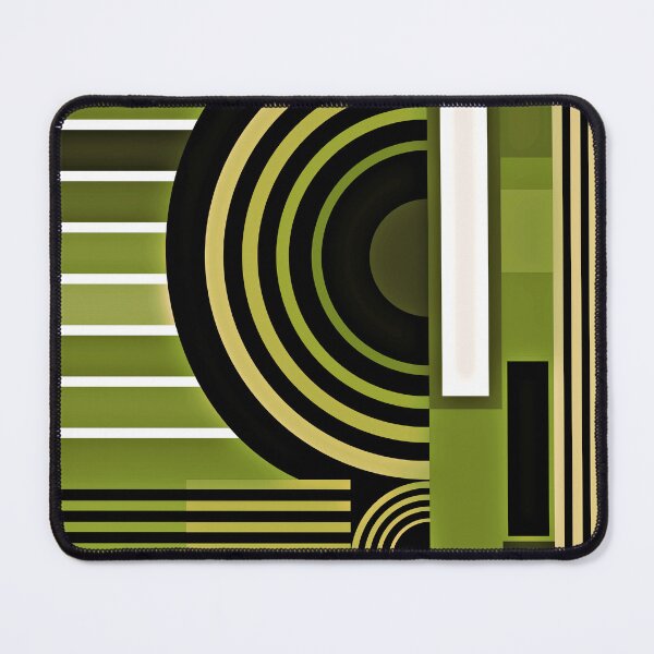 Item preview, Diseño geométrico Bauhaus de estilo moderno de mediados de siglo en verde oliva. designed and sold by DEC02.