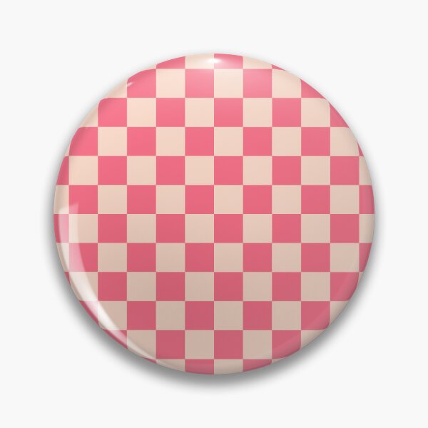 Item preview, Watermelon pink & unbleached silk checkered designed and sold by Mint + Midnight.