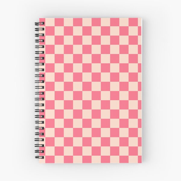 Item preview, Watermelon pink & unbleached silk checkered designed and sold by Mint + Midnight.