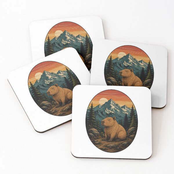 Item preview, Vintage Mountain Capybara Nature Lover Retro Wildlife Shirt designed and sold by PINK FREE.