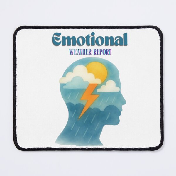 Item preview, Cute Emotional Weather Report Stormy Mind Silhouette Poster designed and sold by Miheerala.