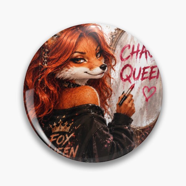 Item preview, Fox Queen Mirror Watercolor Art designed and sold by ChaosCritterz.
