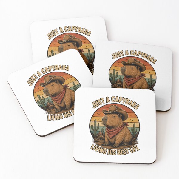 Item preview, Just A Capybara Living His Best Life Funny Cowboy Capybara Shirt designed and sold by PINK FREE.