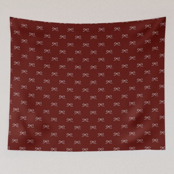 Item preview, Dark Red Bow Pattern Phone Case for Mom | Minimalist Coquette Bow Journal for Students or Teachers | Cute White Bow Aesthetic Blanket for Girls | Balletcore Bow Tote Bag Gift for Nurse designed and sold by VivaFy.