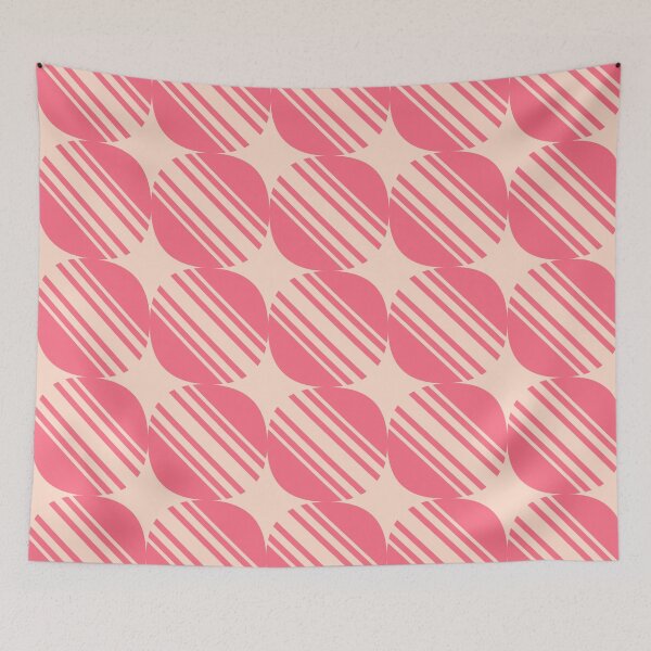 Item preview, Watermelon pink & unbleached silk mosaic designed and sold by Mint + Midnight.